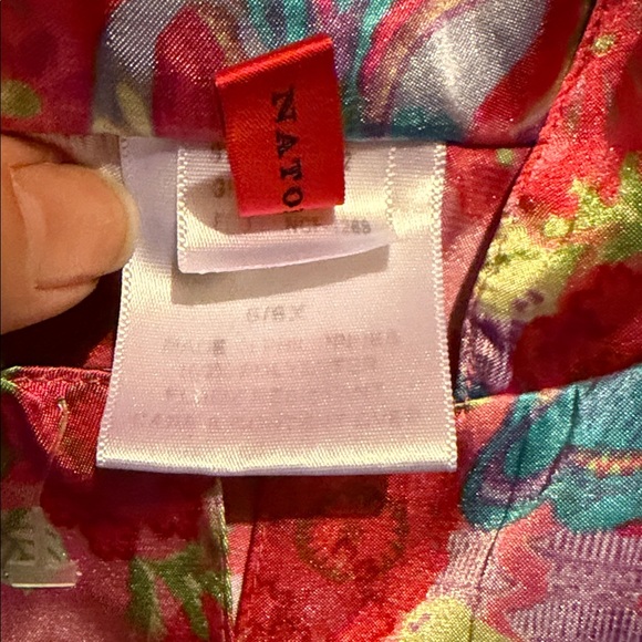 Floral Satin Kimono Top 5/6X - Picture 3 of 5